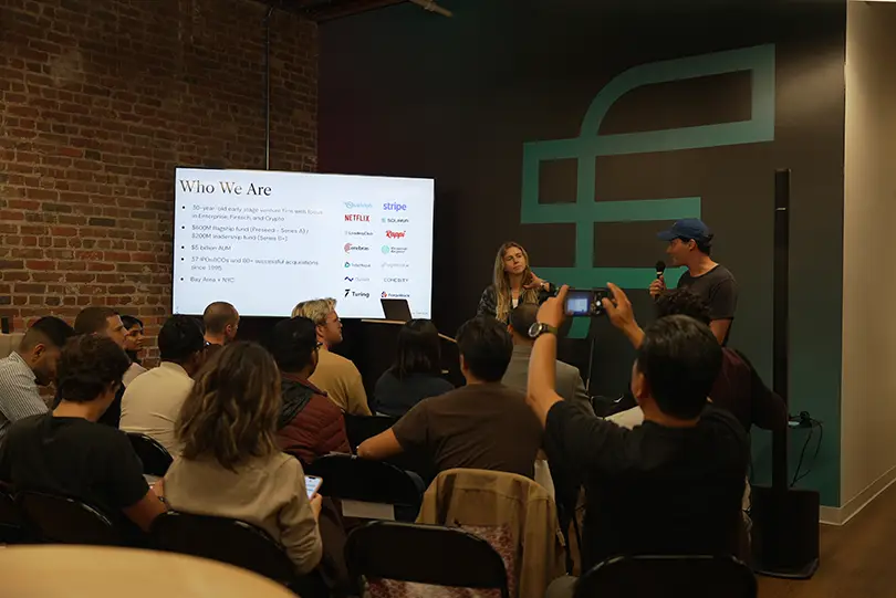 Cotax AI, led by Iris Tu and Xu Ha, presented an AI virtual assistant for tax firms