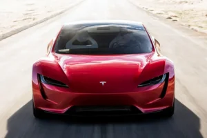 That car was the Tesla Roadster, unveiled back in 2017