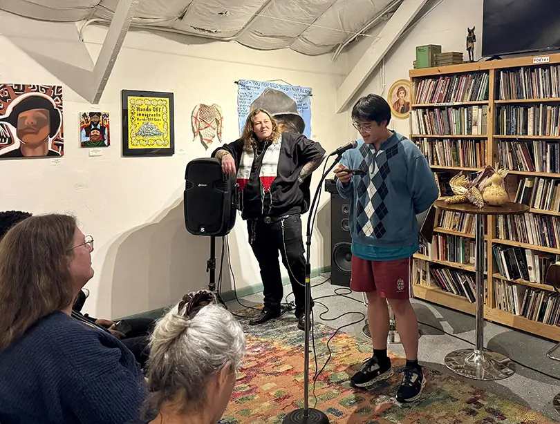 Shortly after, the Sacramento Raging Grannies broke out into choruses of “Super Callous Fragile Racist Narcissistic Potus,”
