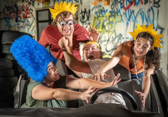 Harris Center for the Arts on our way to the first of the three stages where we’d see Falcon’s Eye Theatre’s production of “Mr. Burns: A Post-Electric Play