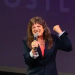 Before Karin Babbitt ever gets into the craft of comedy or the shape of a story, she begins with identity