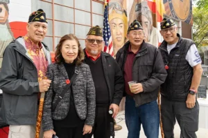 But a group of veterans in Sacramento paid tribute to those who gave so much through a large virtual monument