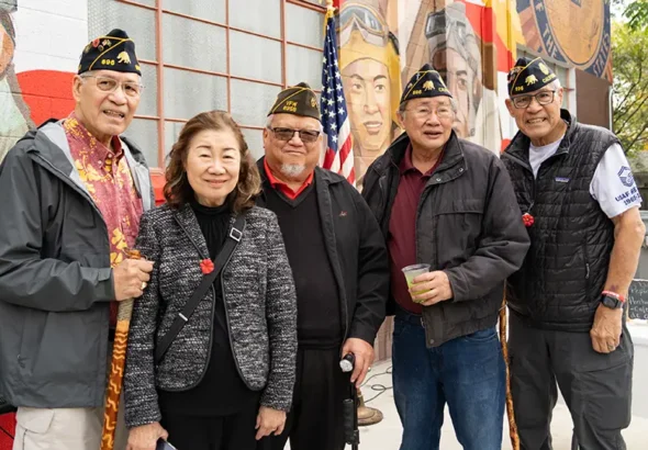 But a group of veterans in Sacramento paid tribute to those who gave so much through a large virtual monument