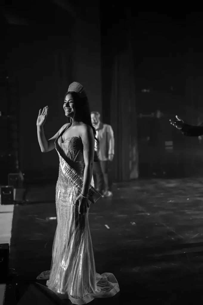 Miss California International 2025, graced the stage for her final walk before passing her crown to the new queen