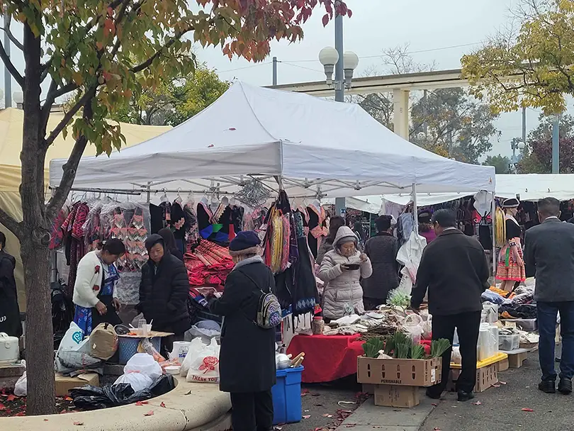 Sacramento City Councilmember Mai Vang, who is running for Congress, was also present at the event with her own booth