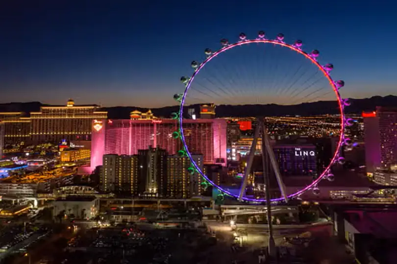 High Roller is one of the tallest observation wheels in the world. From the top you see Las Vegas as a whole. 