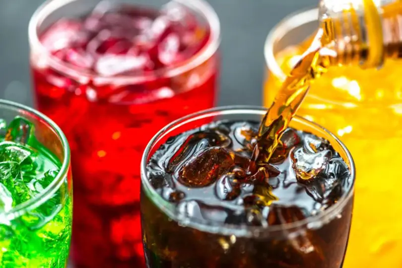 Many sodas and energy drinks contain not only sugar but also caffeine
