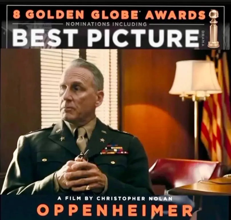 A seasoned film and television actor, Roberts portrayed General George C. Marshall in Christopher Nolan’s Oppenheimer