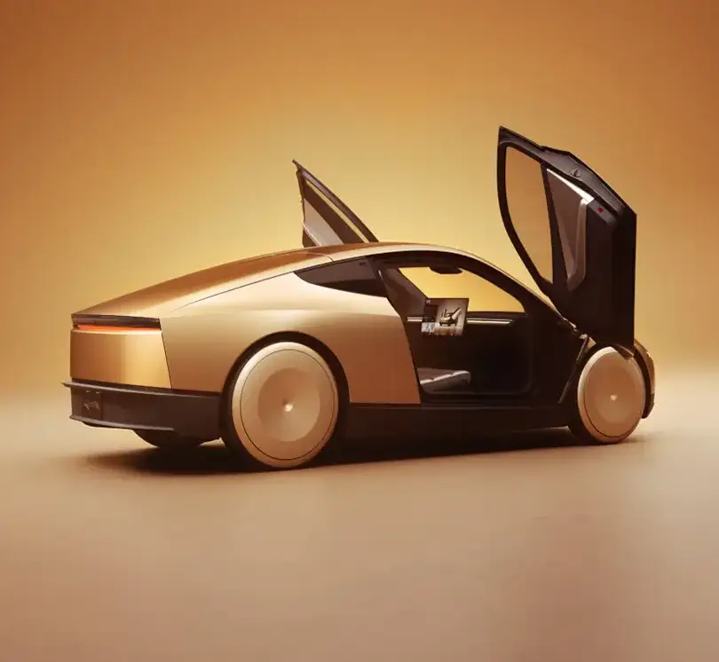 At its massive factory Giga Texas, early versions of a fully self driving vehicle called Cybercab