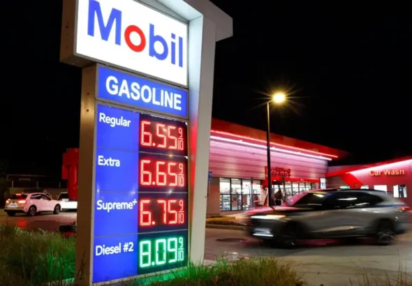 the coast near Big Sur, premium gasoline has been priced at 9.99 dollars per gallon.