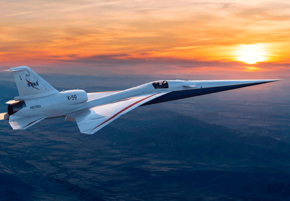 The agency's experimental X 59 aircraft is moving toward